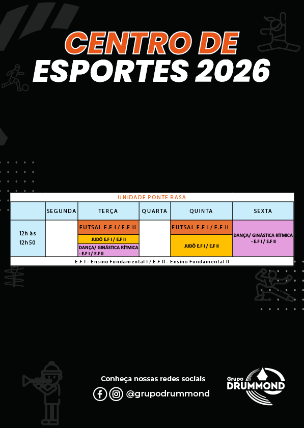 Centro de esportes ponte rasa 2026