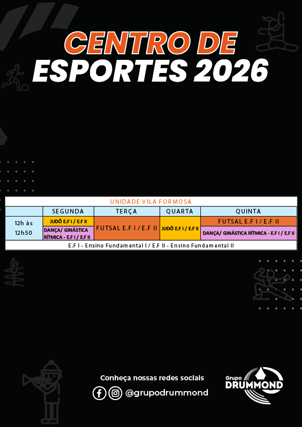 Centro de esportes vila formosa 2026
